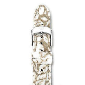 Michele Neutral Floral Patent Leather Watch Band